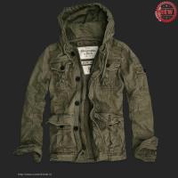 heren abercrombie fitch jassen hooded zip knop olijfgroen Online Retailers 0pnz0177